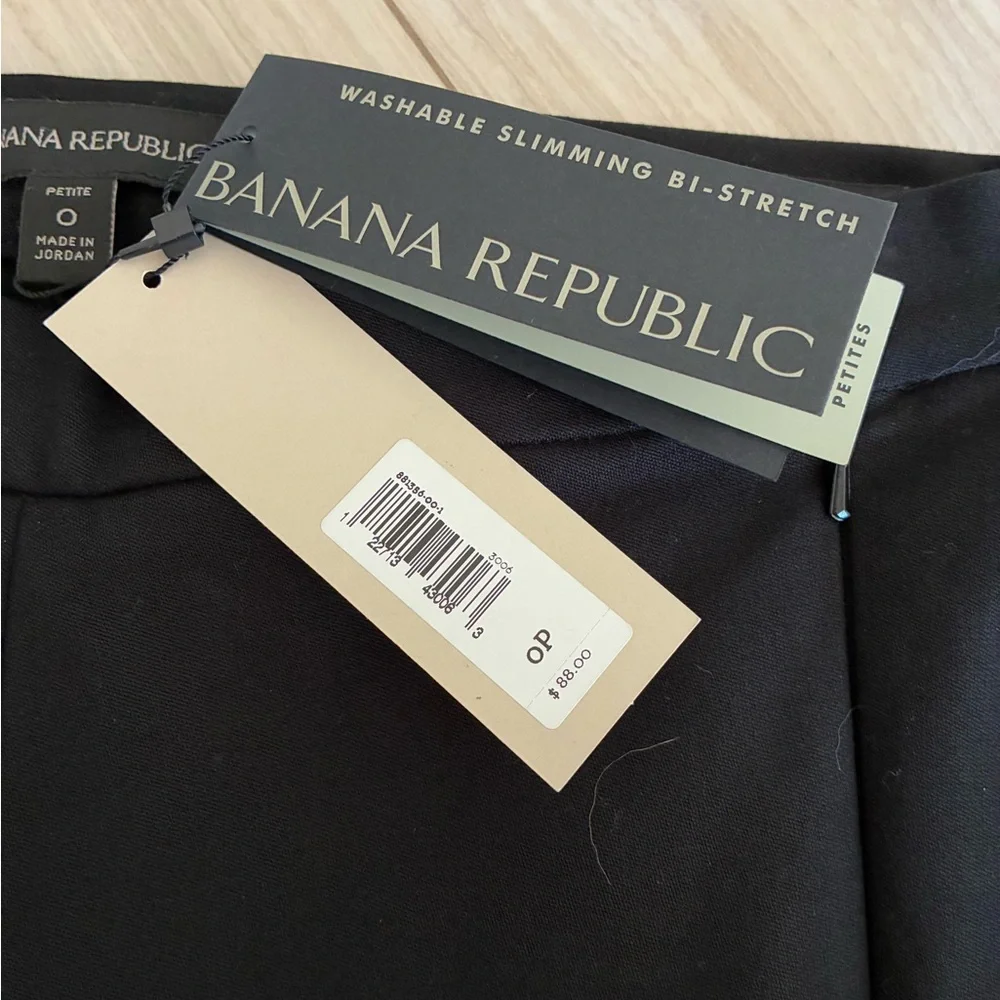 Banana Republic Devon Black High Rise Stretch Pants, Size 0P - Picture 3 of 5